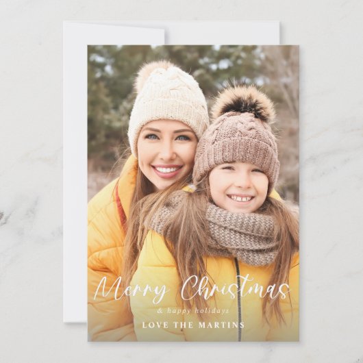 Fun Script-foto voor prettig kerstfeest Verticaal (Voorkant)