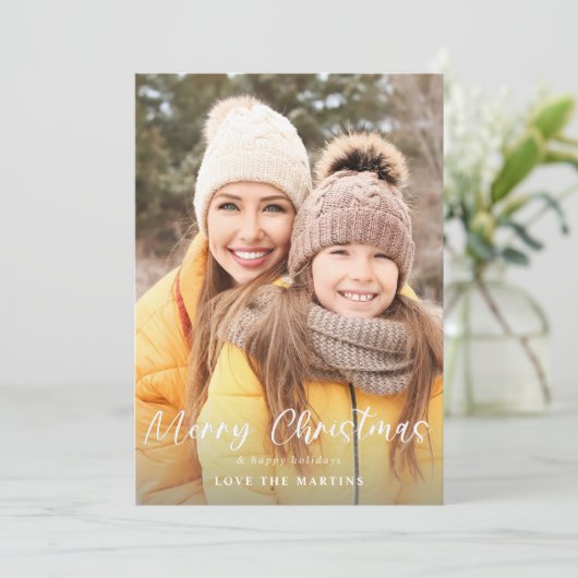 Fun Script-foto voor prettig kerstfeest Verticaal (Staand voorkant)