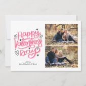 Fun Script "Happy Valentines Day" 2 Fotogalerie Feestdagenkaart (Voorkant)