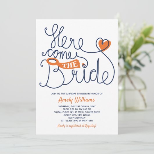 Fun Script Lettering Vrijgezellenfeest uitnodigen Kaart (Staand voorkant)