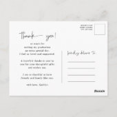 Fun Script Modern 4 Photo Afstuderen Hartelijk dan Briefkaart (Achterkant)