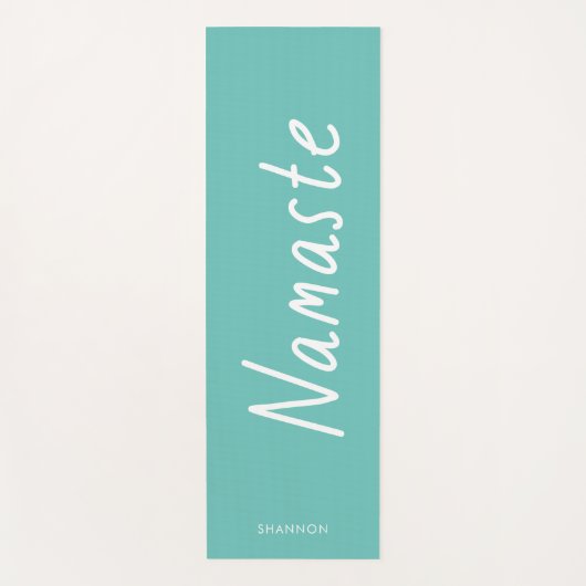 Fun Script Namaste Persoonlijke naam Yogamat (Voorkant)