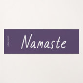 Fun Script Paarse Namaste Persoonlijke naam Yogamat (Voorkant (horizontaal))