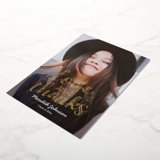 Fun Script Real Folie Afstuderen Hartelijk dank Folie Uitnodiging (Gedraaid)