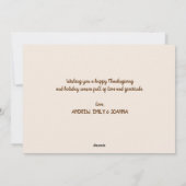 Fun script thanksgiving Foto card Feestdagenkaart (Achterkant)