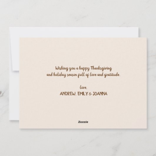 Fun script thanksgiving Foto card Feestdagenkaart (Achterkant)