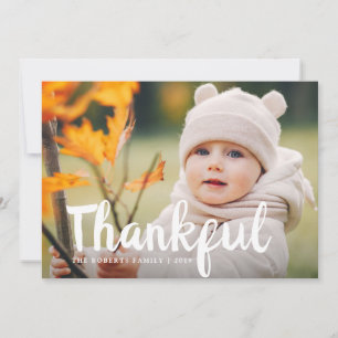 Fun script thanksgiving Foto card Feestdagenkaart