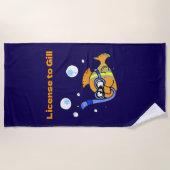 Fun Scuba Diving Fish Pun Design Strandlaken (Voorkant)