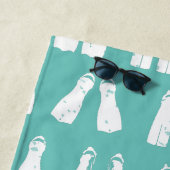 Fun Scuba duikende vinnen Blauw en wit Strandlaken (In situ)