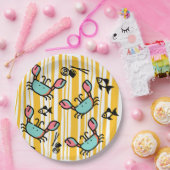 Fun Seafood Crab Fish  Papieren Bordje (Feest)