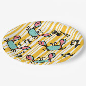 Fun Seafood Crab Fish  Papieren Bordje (Gekanteld)