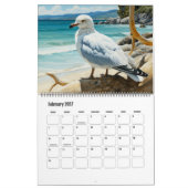 Fun Seagull Art Coastal Kalender (Feb 2027)