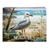 Fun Seagull Art Coastal Kalender (Hoes)