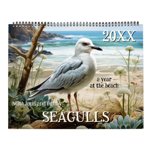 Fun Seagull Art Coastal Kalender (Hoes)
