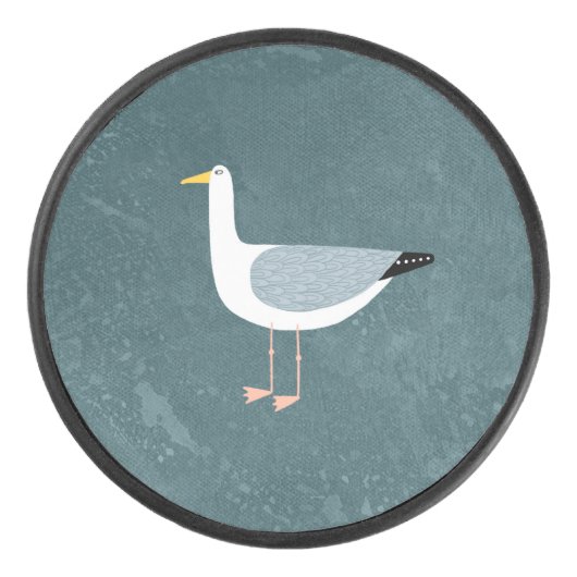 Fun Seagull Hockey Puck (Voorkant)