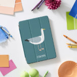 Fun Seagull iPad Pro Cover<br><div class="desc">Een sassy seagull die bij de oceaan staat. Ideaal voor mensen die van vogels houden en voor de kust. Verander of verwijder de naam om aan te passen.</div>