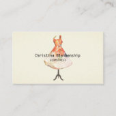 Fun Seamstress Mannequin Torso QR Code Custom Visitekaartje (Voorkant)