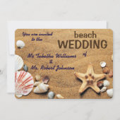 Fun Seashells Design Beach Weddenschap Kaart (Voorkant)