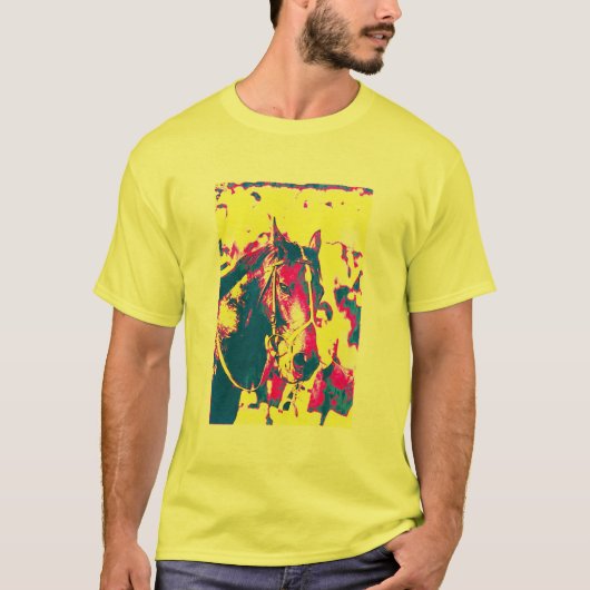 Fun Seattle Slew Thoroughbred Racehorse Waterverf T-shirt (Voorkant)