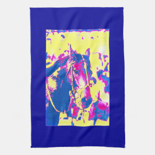 Fun Seattle Slew Thoroughbred Racehorse Waterverf Theedoek