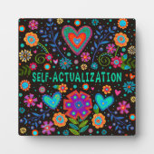 Fun Self-Actualisatie Inspirerend Hart Bloemen Fotoplaat (Voorkant)