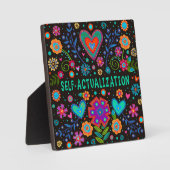 Fun Self-Actualisatie Inspirerend Hart Bloemen Fotoplaat (Voorkant)