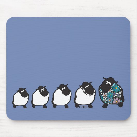 Fun Shabby Sheep Mousemat Muismat (Voorkant)