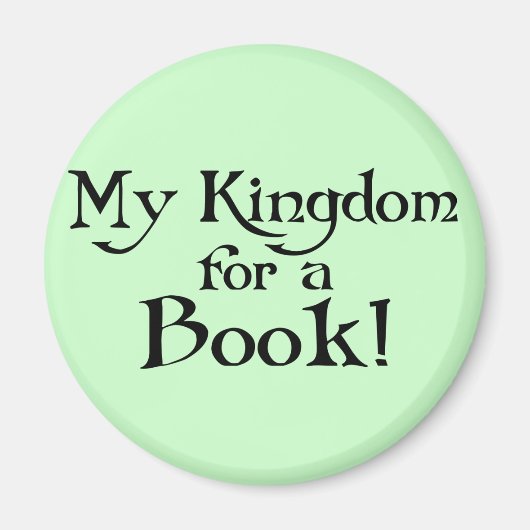 Fun Shakespeare Mijn Koninkrijk voor een Boekencad Magneet (Voorkant)