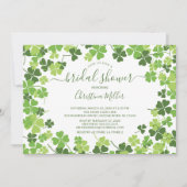 Fun Shamrock Irish Bridal Shower Kaart (Voorkant)