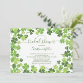 Fun Shamrock Irish Bridal Shower Kaart (Staand voorkant)