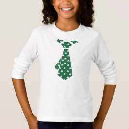Fun Shamrock Pattern Faux Stropdas St. Patrick's D T-shirt