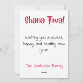 Fun Shana Tova Apples, Honey and Pomegranate Art Feestdagenkaart (Achterkant)