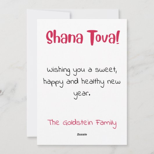 Fun Shana Tova Apples, Honey and Pomegranate Art Feestdagenkaart (Achterkant)