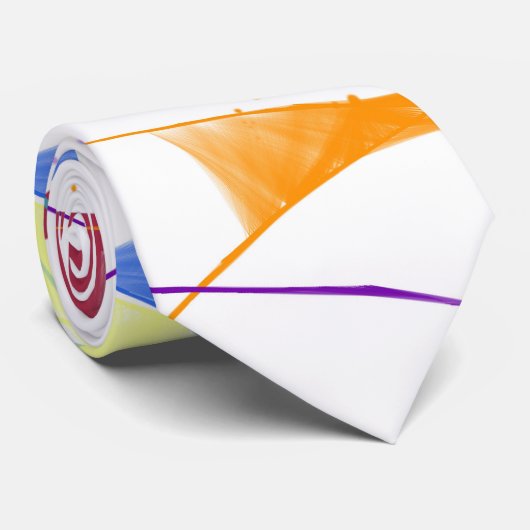 Fun Shapes And Splatters Stropdas (Opgerold)