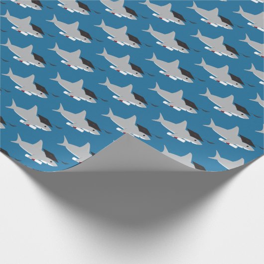Fun Shark Afstuderen Cadeaupapier (Hoek)