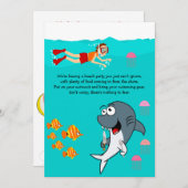 Fun Shark Beach Party Birthday Kaart (Voorkant / Achterkant)