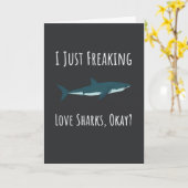 Fun Shark Cards Ocean Beach Sharkastic Funny Humor Kaart (Gele Bloem)