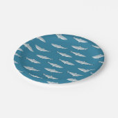 Fun Shark Onderwater Thema Papieren Bordje (Gekanteld)