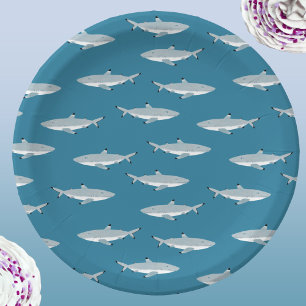 Fun Shark Onderwater Thema Papieren Bordje