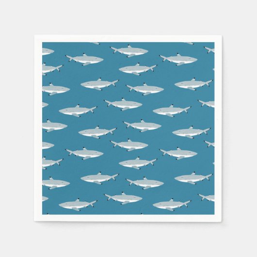 Fun Shark Onderwater Thema Servet (Voorkant)