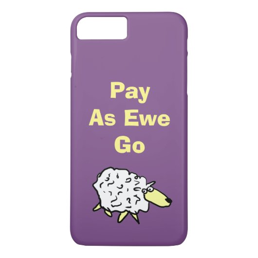 Fun Sheep Design betaalt zoals we gaan! Case-Mate iPhone Case (Achterkant)