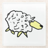 Fun Sheep Glazen Onderzetter (Voorkant)