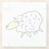 Fun Sheep Glazen Onderzetter (Achterkant)