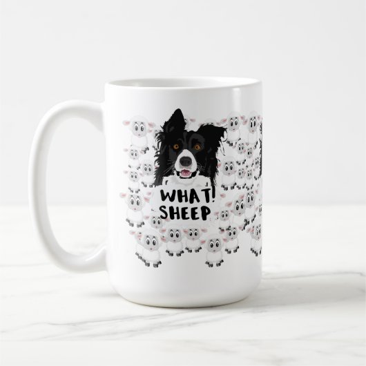 Fun Sheep Herding Dog & Sheep Koffiemok (Links)