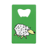 Fun Sheep in een Cartoon stijl Creditkaart Flessenopener (Voorkant)
