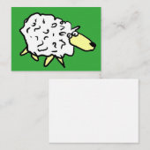 Fun Sheep in een Cartoon stijl Notitiekaartje (Voorkant / Achterkant)