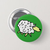 Fun Sheep in een Cartoon stijl Ronde Button 5,7 Cm (Voorkant /achterkant)