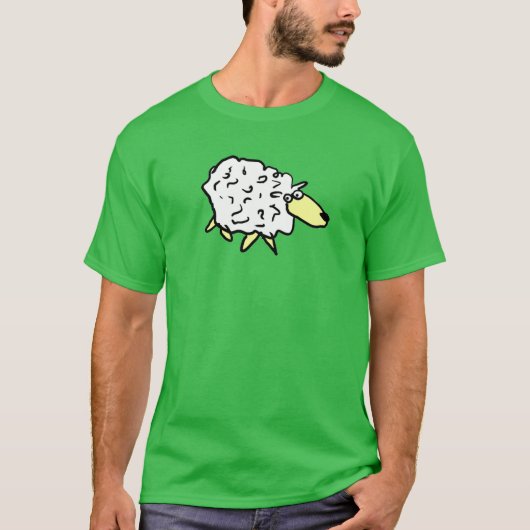 Fun Sheep in een Cartoon stijl T-shirt (Voorkant)