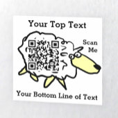 Fun Sheep QR Code Sticker