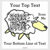 Fun Sheep QR Code Sticker (Vel)